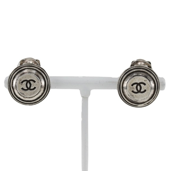 CHANEL COCO Mark Earrings 1999 Silver 99P Approx. 11.7g Women's